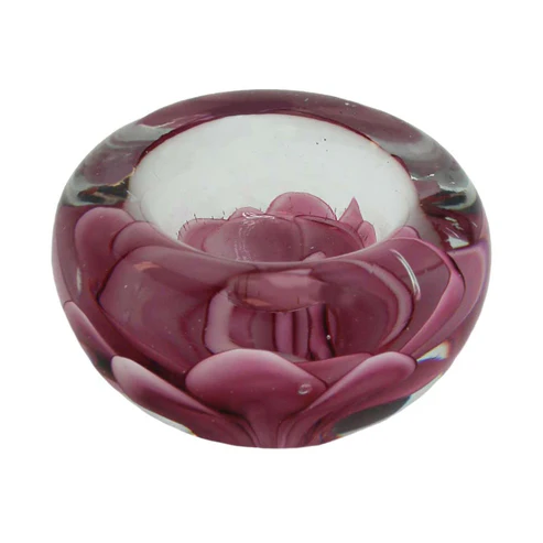 Candelabro de cristal con forma de flor